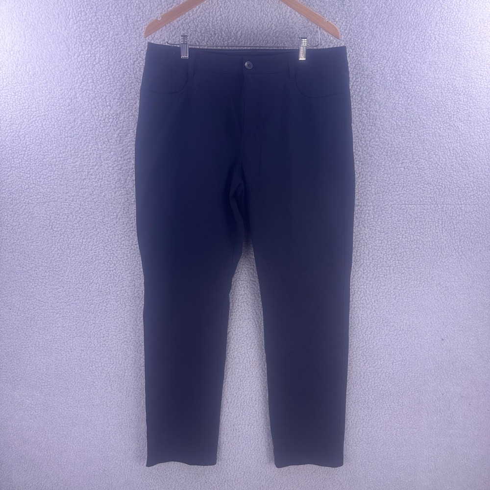 Vuori Meta Pants Mens 34 Dark Navy Blue Performance Stretch Golf Travel Trousers